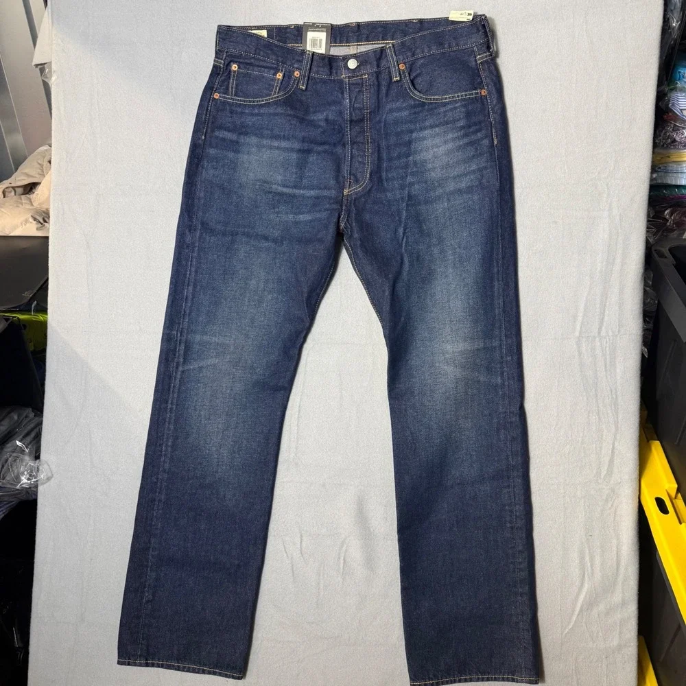 Levi's‎ 501 Original Men Jeans 38x34 Dark Wash NWT Premium Straight 005013411